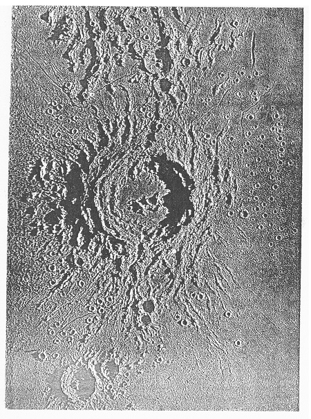 Obr. 4: Oblast kráteru Koperník. Model, p. m. D.